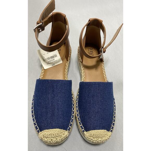 a.n.a Carrie Denim Blue Sandal Women Dress Shoe Sz 9M Espadrille Comfort Design - Picture 7 of 7